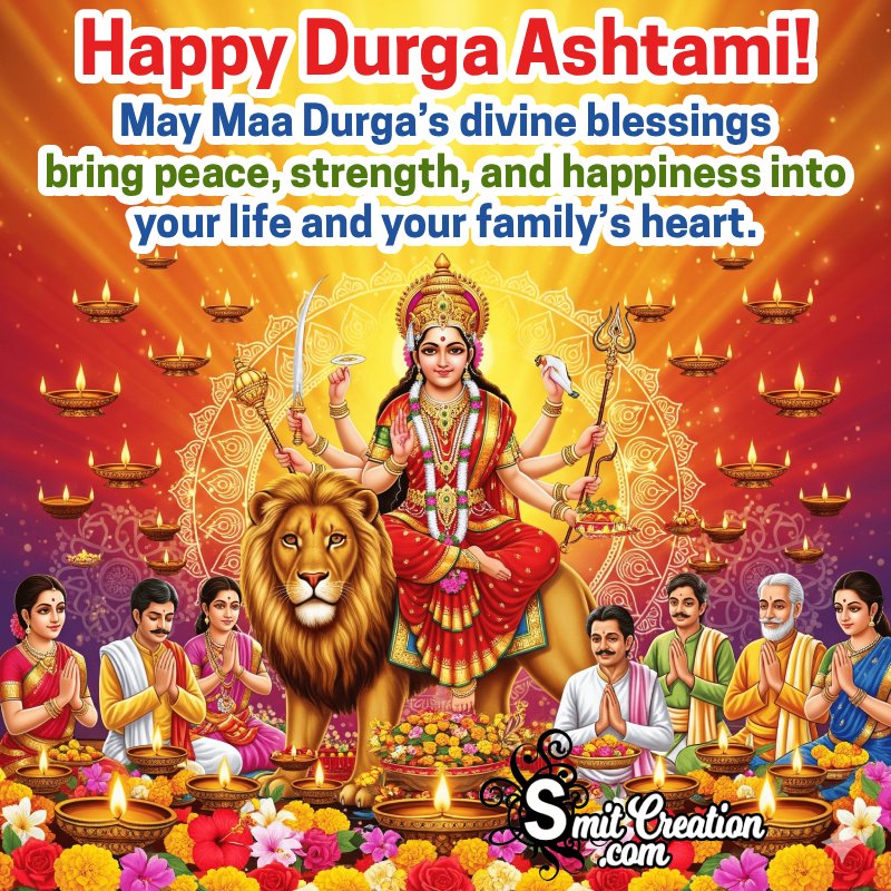 Happy Durga Ashtami Divine Blessings Picture