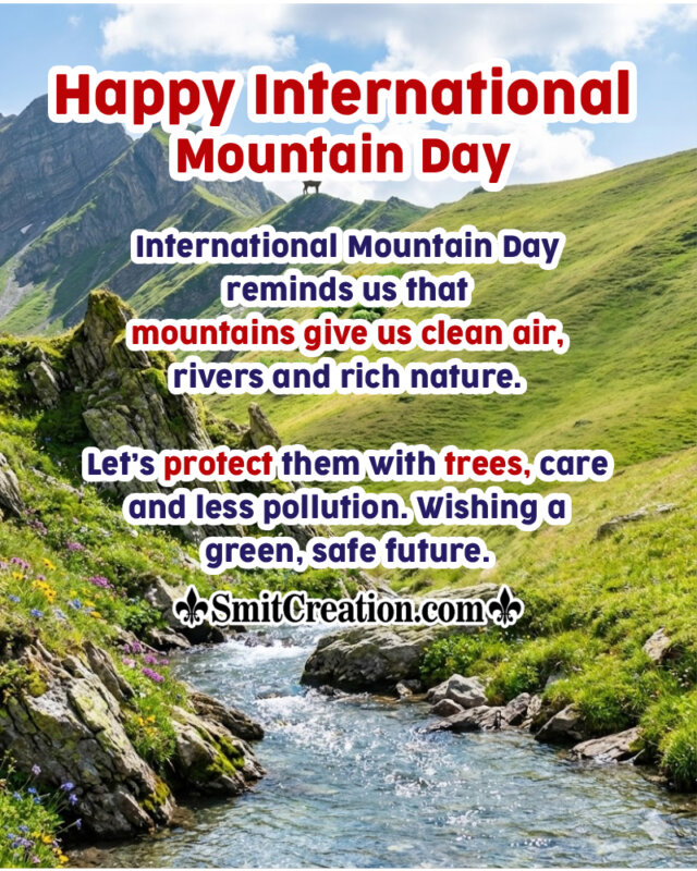 Happy International Mountain Day Fb Status Photo