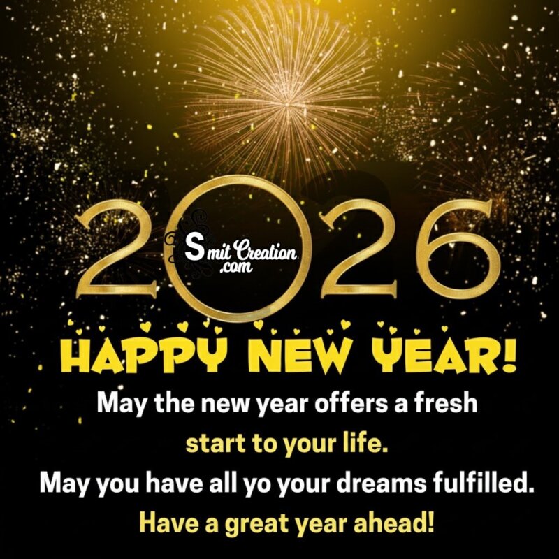 Happy New Year Day 2026 Message Pic