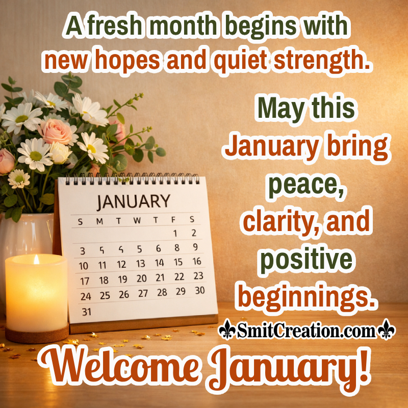 Welcome January With New Hope Best Message Image