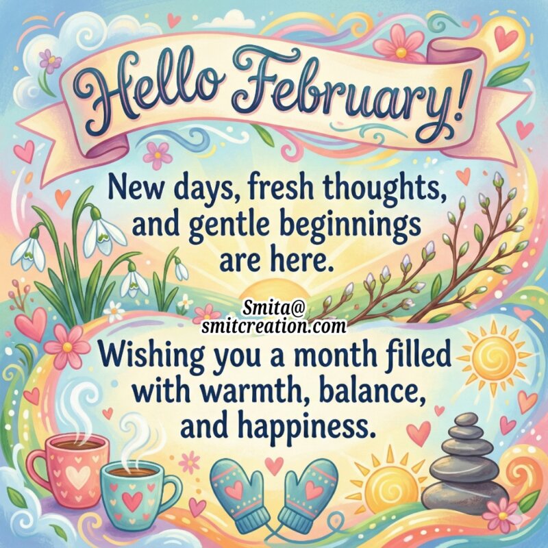 Hello February Fresh Beginnings Image