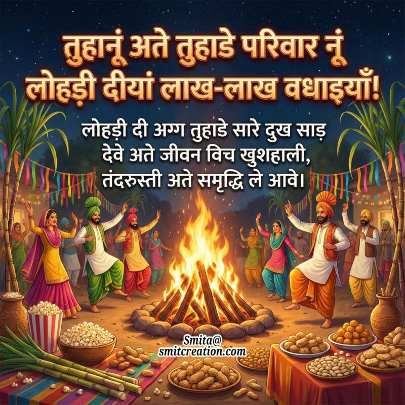 Lohri Sandesh Punjabi Transliteration Image