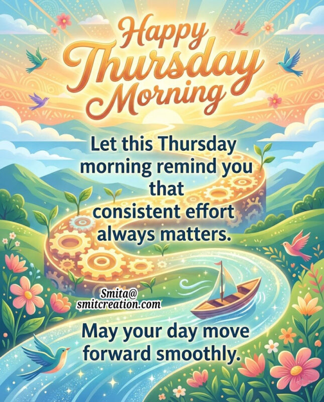 Motivational Thursday Morning Quote Image