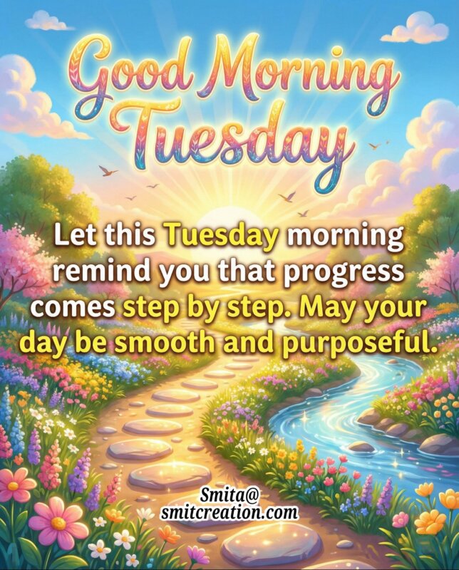 Motivational Tuesday Morning Quote Wish Image