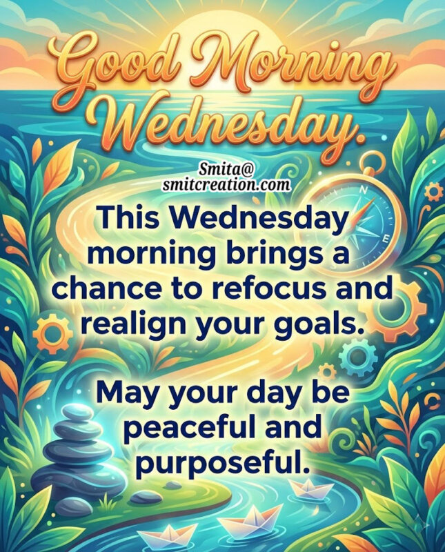 Motivational Wednesday Morning Quote Wish Image