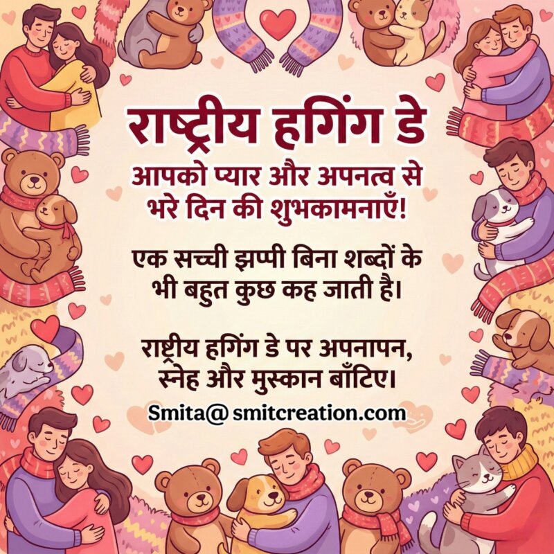 Rashtriya Hugging Day Sandesh