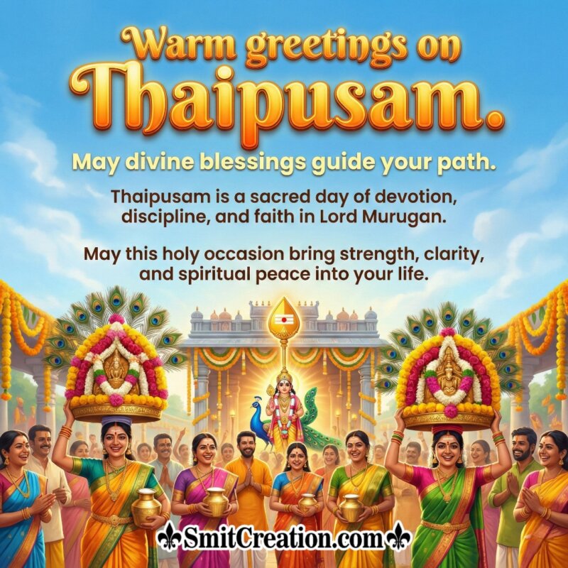 Thaipusam Lord Murugan Blessings Image