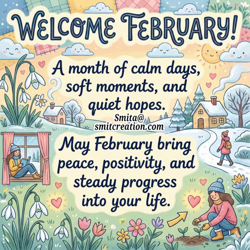 Welcome February Peaceful Days Image
