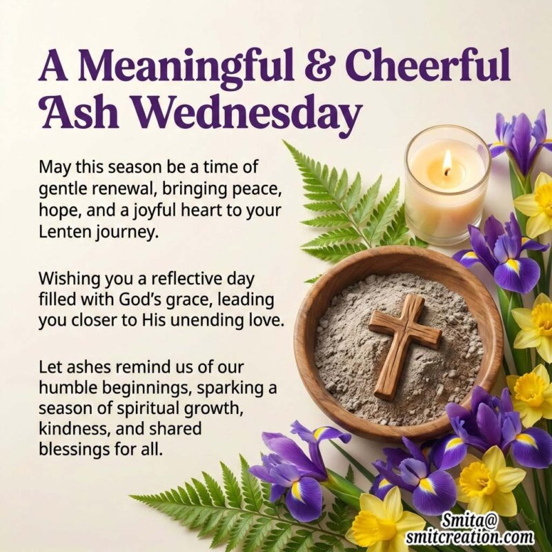 A Meaningful And Cheerful Ash Wednesday Blessing Message