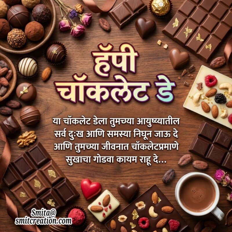 Happy Chocolate Day Marathi Wish Picture For Bf