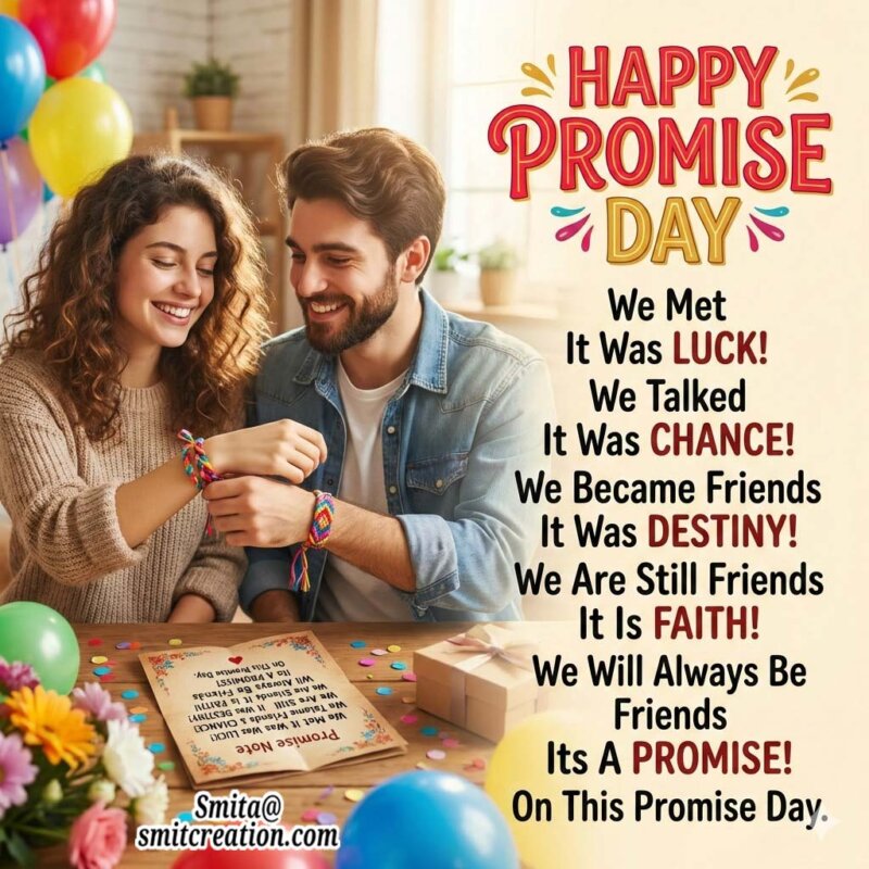 Happy Promise Day – We Will Always Be Friends