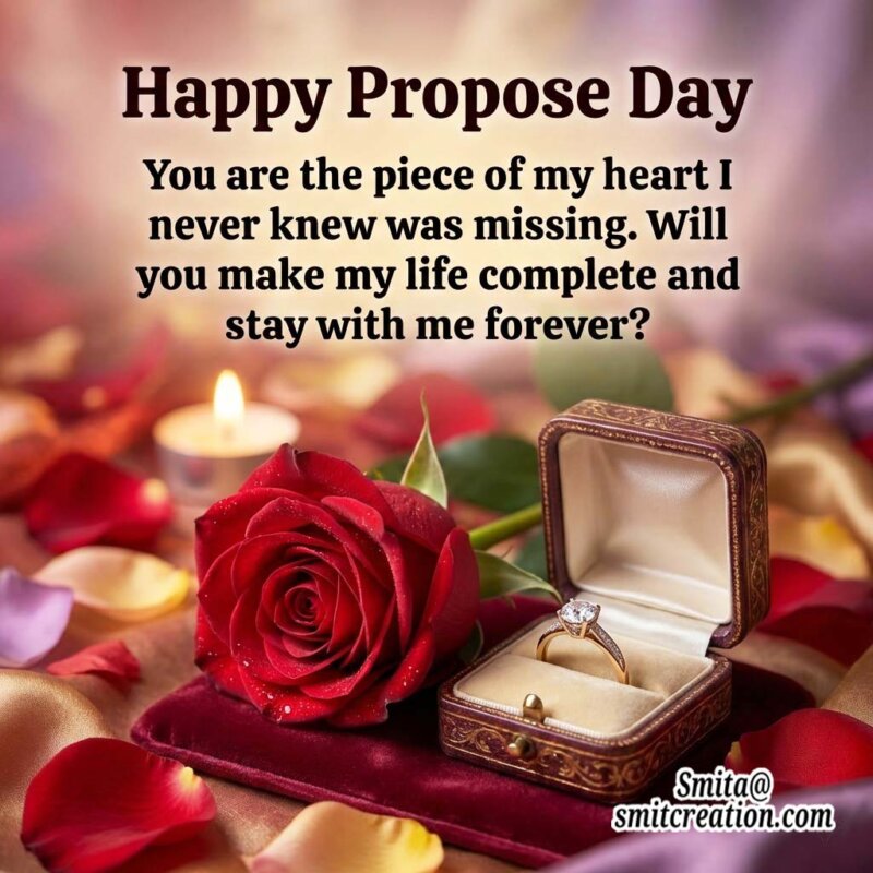 Lovely Happy Propose Day Message Image