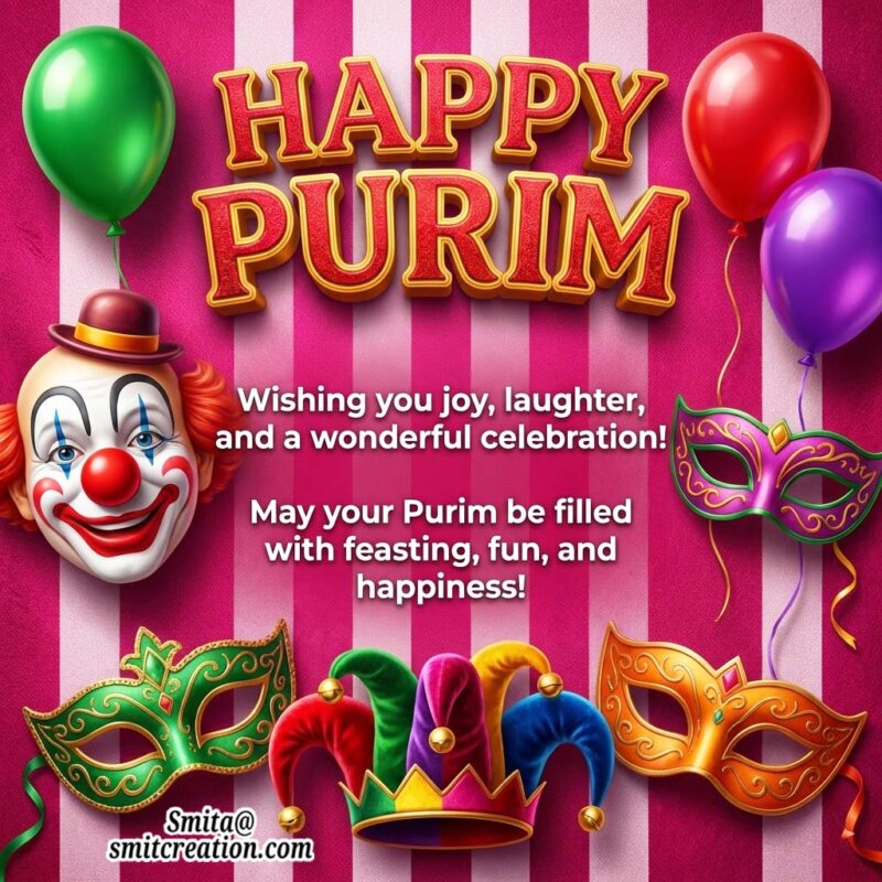 Happy Purim Fun And Feasting Wish