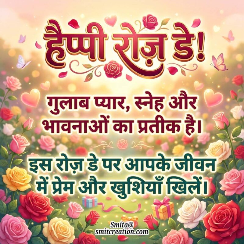 Happy Rose Day Hindi Wishes Image