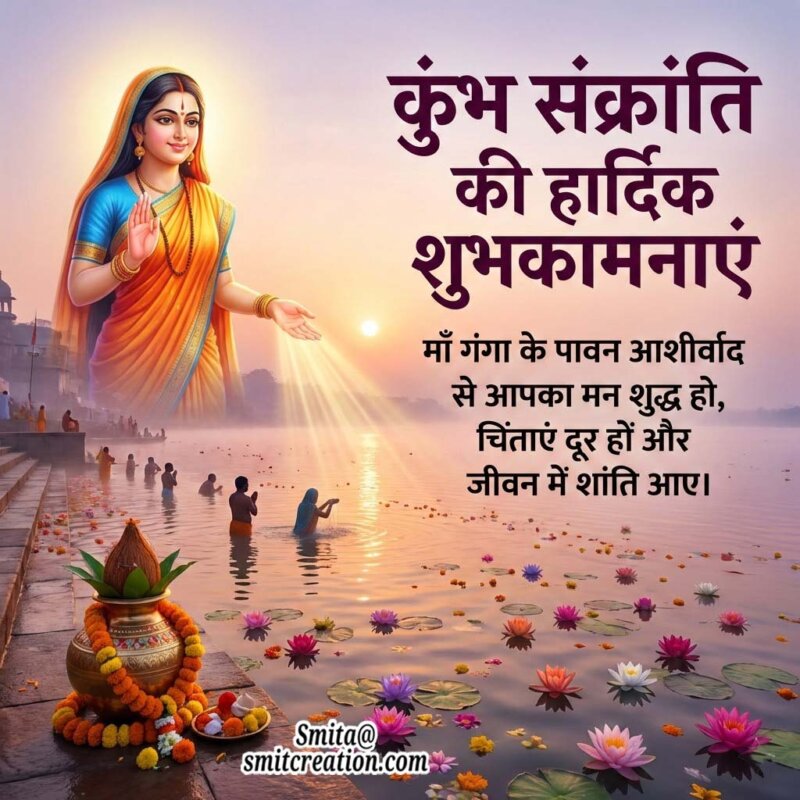 Kumbha Sankranti Hindi Blessing Image