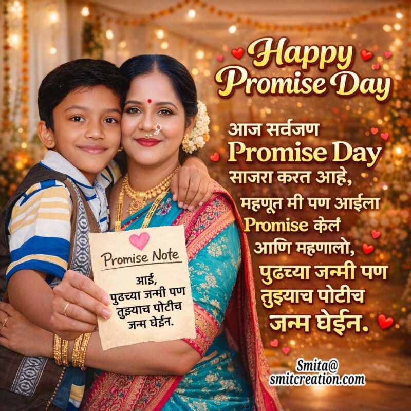 Promise Day Marathi Message For Mother