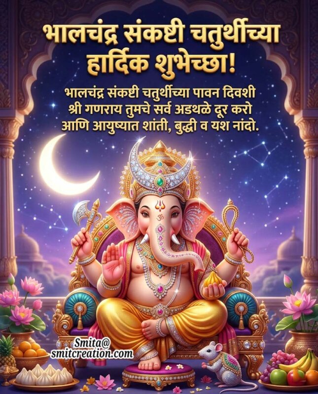 Bhalchandra Sankashti Chaturthi Marathi Wishes Image