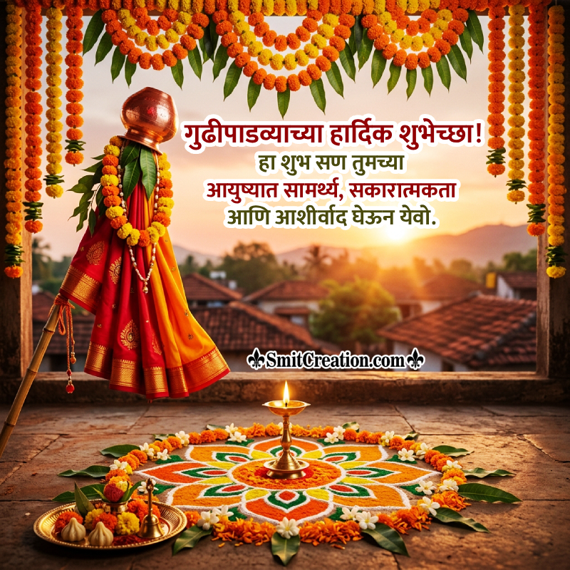 Gudi Padwa Shubhechha Lovely Marathi Image
