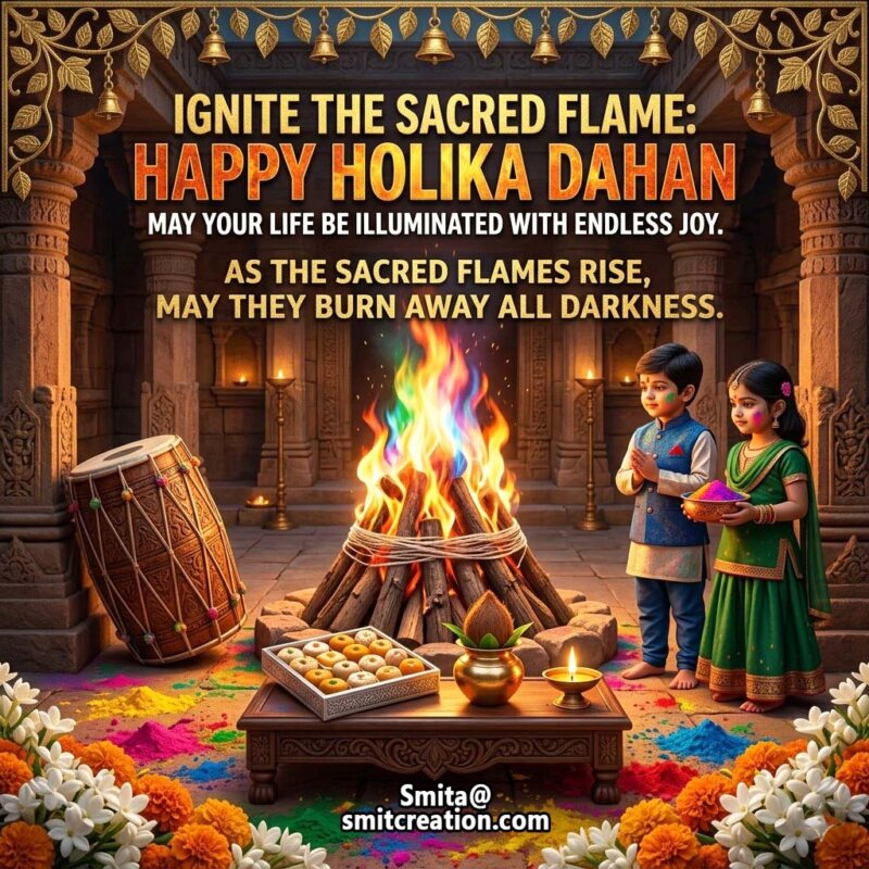 Happy Holi Blessing Card