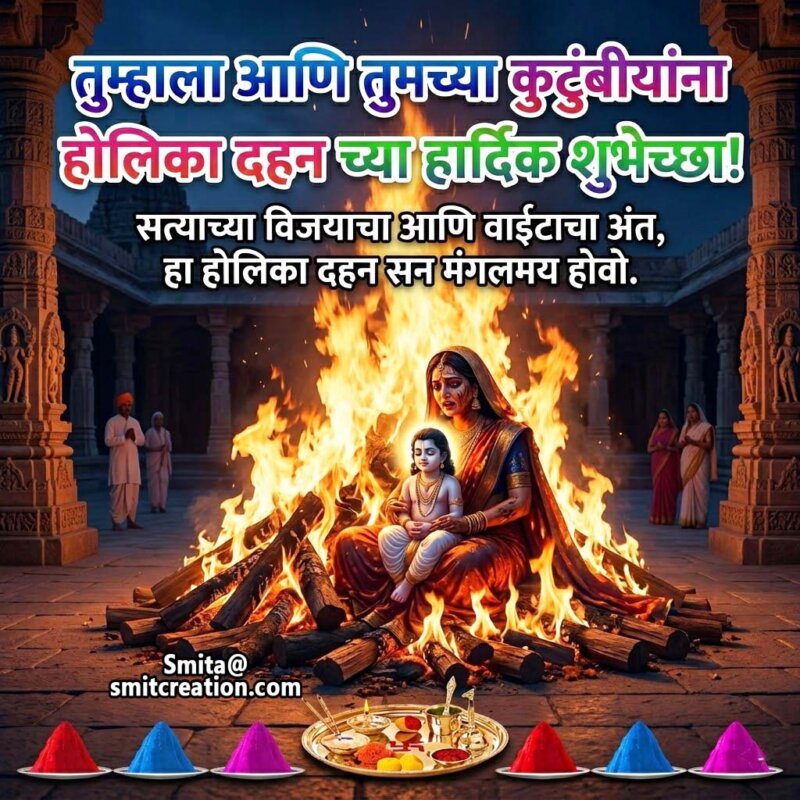 Happy Holi Marathi Wish For Family