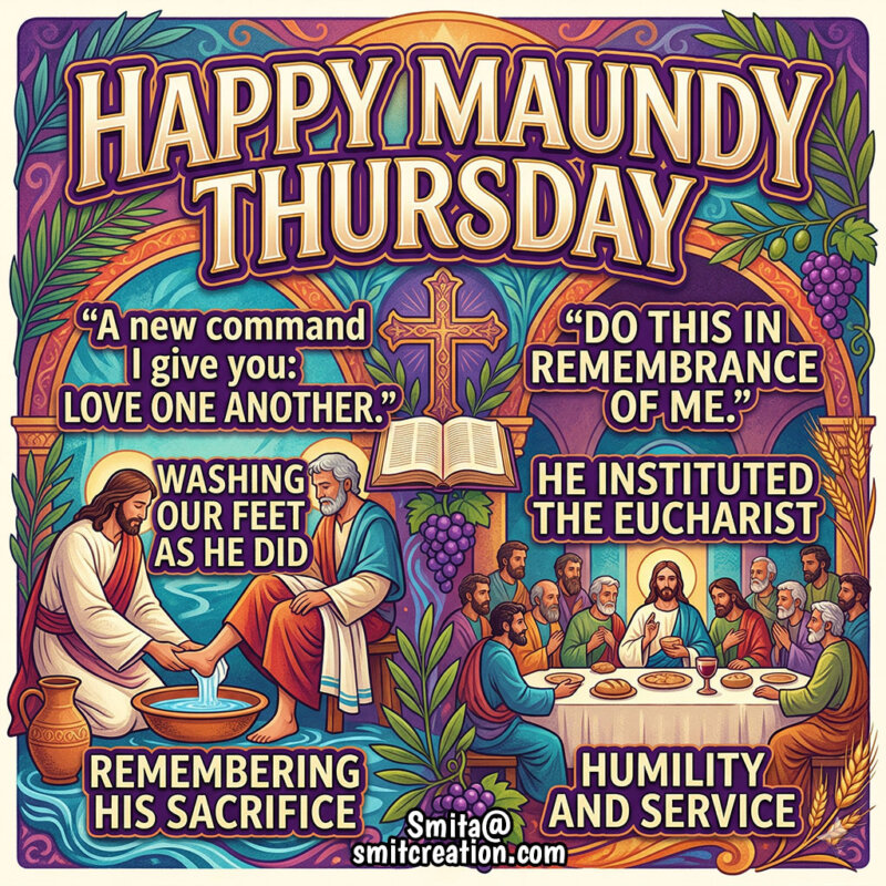 Happy Maundy Thursday Greeting Image