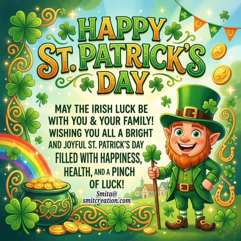 Happy St. Patricks Day Wish for Family