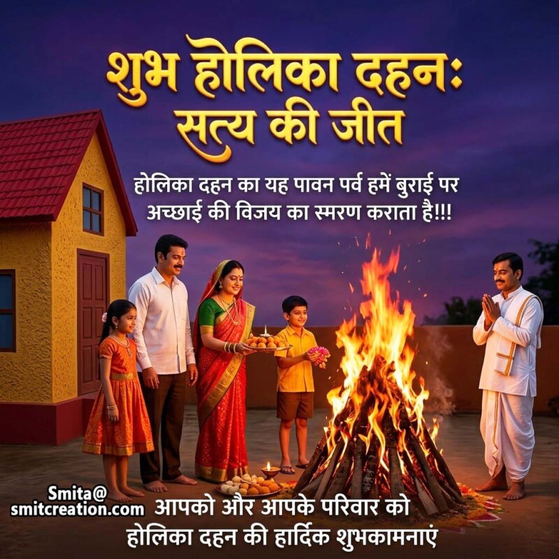 Holika Dahan Ki Hardik Shubhechha