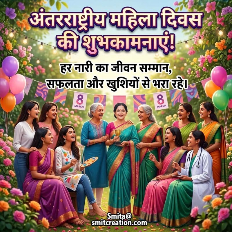 International Womens Day Hindi Wish Image