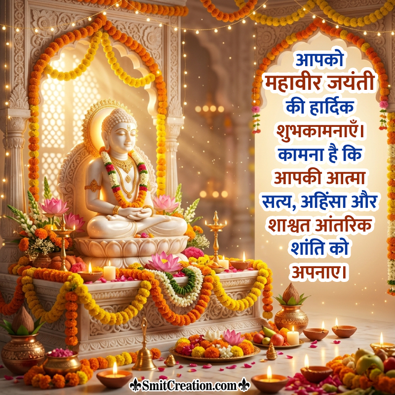 Mahavir Jayanti Ki Shubhkamnaye Best Hindi Wish Pic