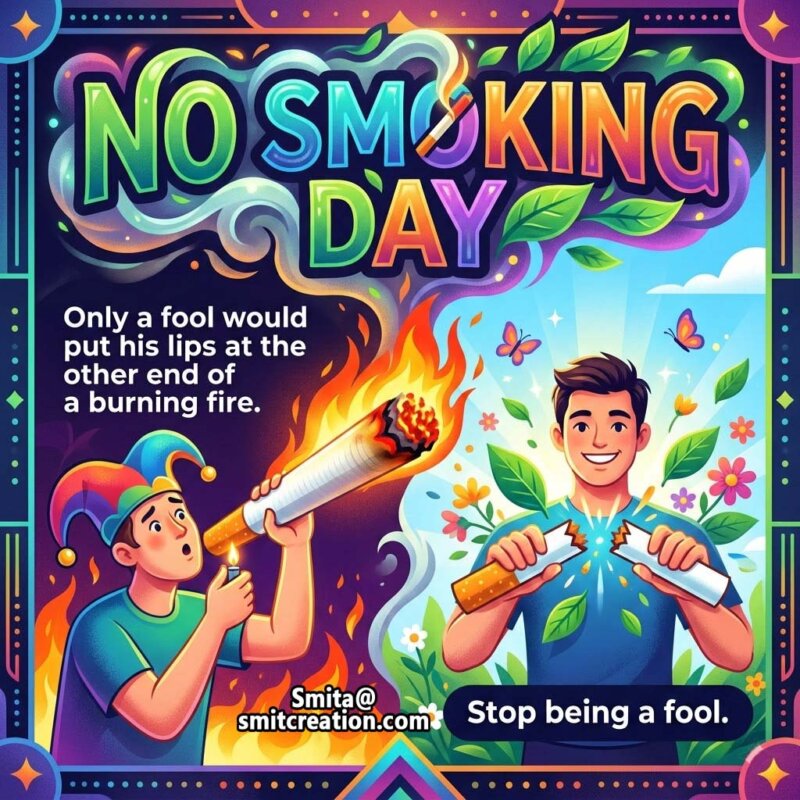 No Smoking Day Funny Quote Image