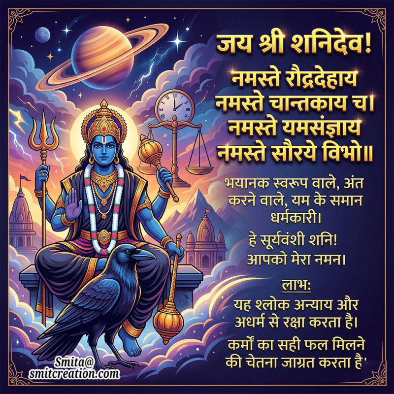 Shani Dev Stotra Mantra Message