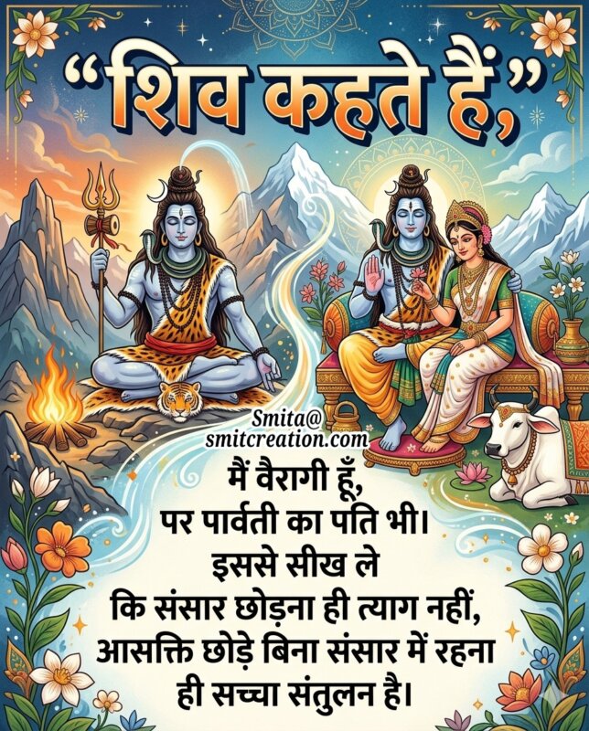 Shiv Vairagya Sandesh Message – Jeevan Santulan Ka Gyaan