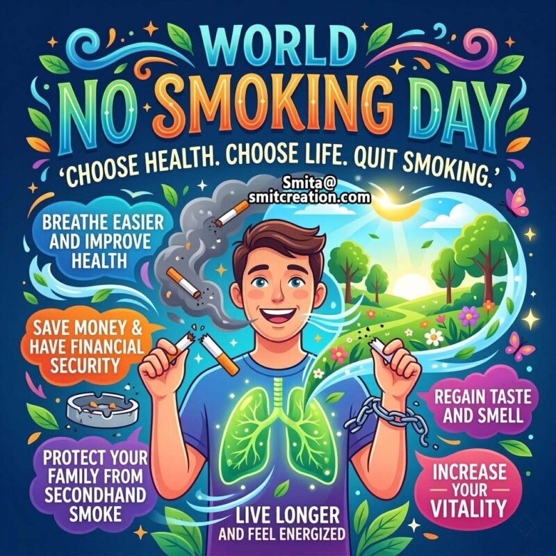 World No Smoking Day Benefits Message Image