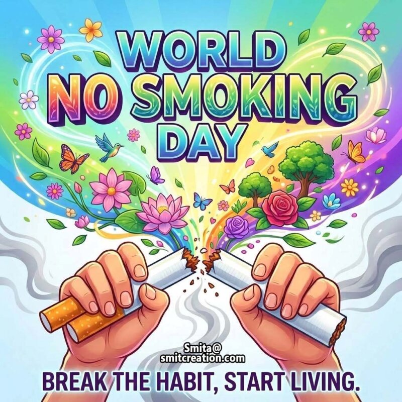 World No Smoking Day Motivation Slogan Image