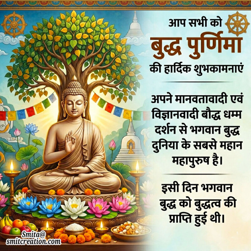 Buddha Purnima Hindi Wish Image
