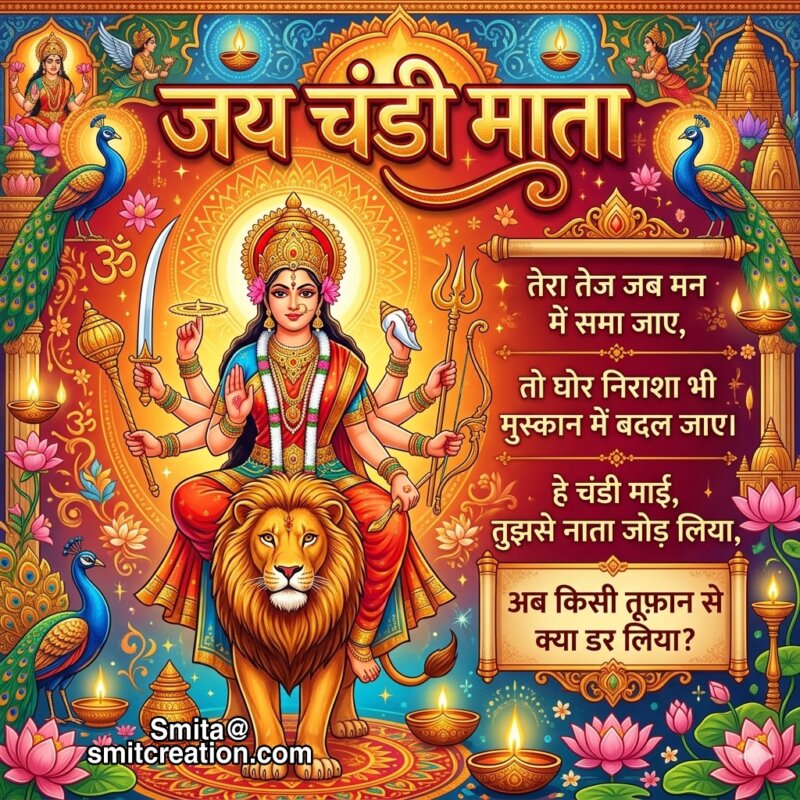 Chandi Maa Bhakti Shayari Message