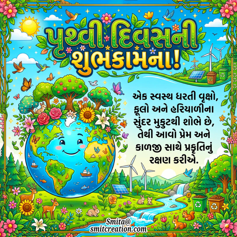 Earth day Gujarati Image