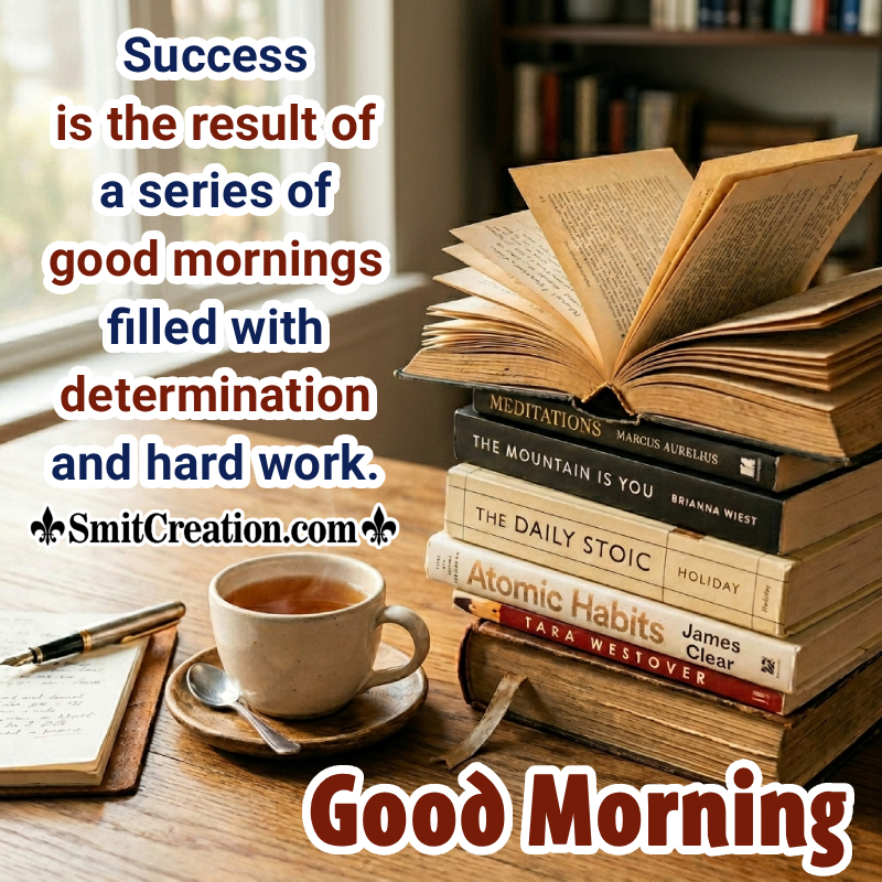 Good Morning Success Message Pic With Hard Work