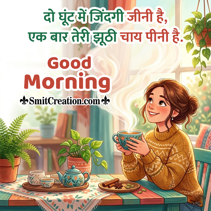 Good Morning Tea Shayari Amazing Pic