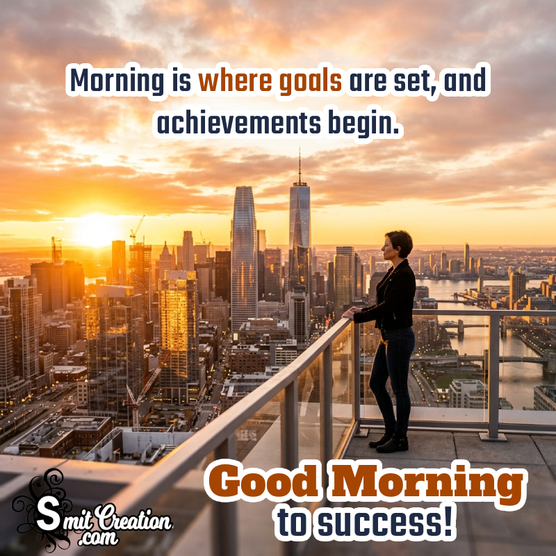 Good Morning To Success Best Message Image