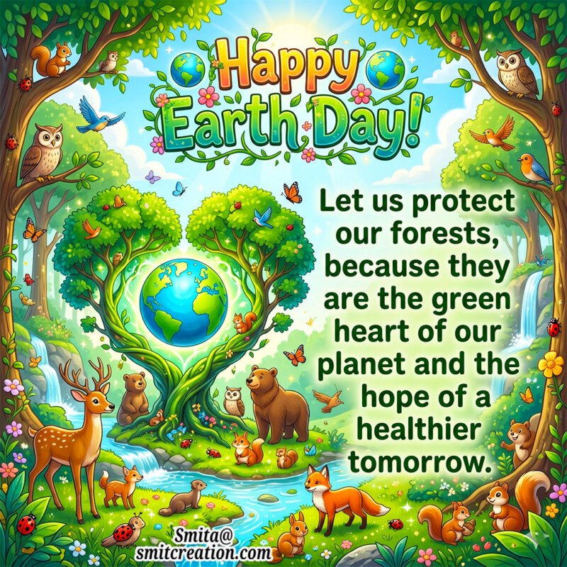 Happy Earth Day Save Forest Pic