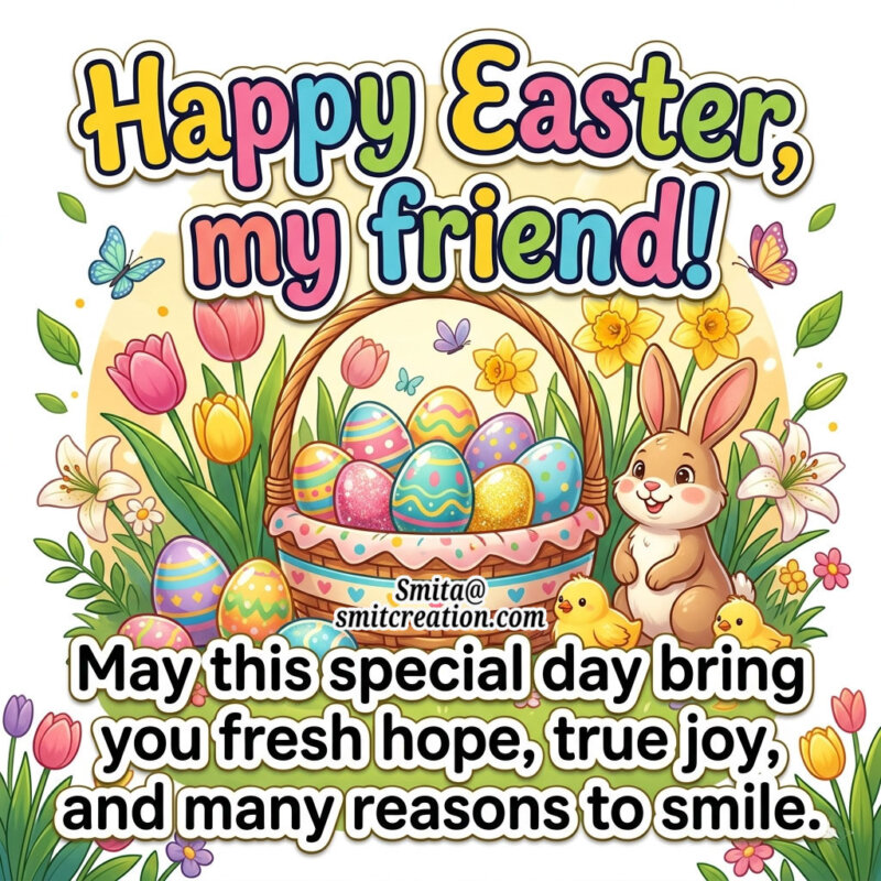 Happy Easter Wishes for Friends Image