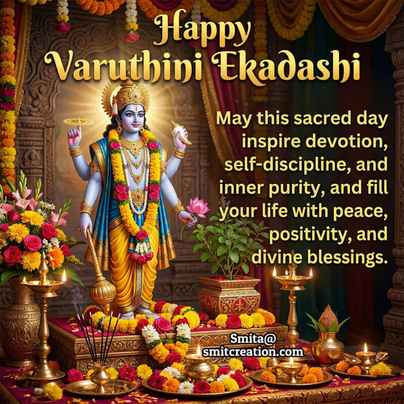 Happy Varuthini Ekadashi Devotion Blessings Image