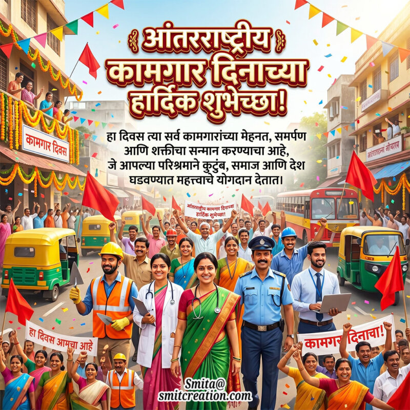 International Workers Day Marathi Worker Honor Image