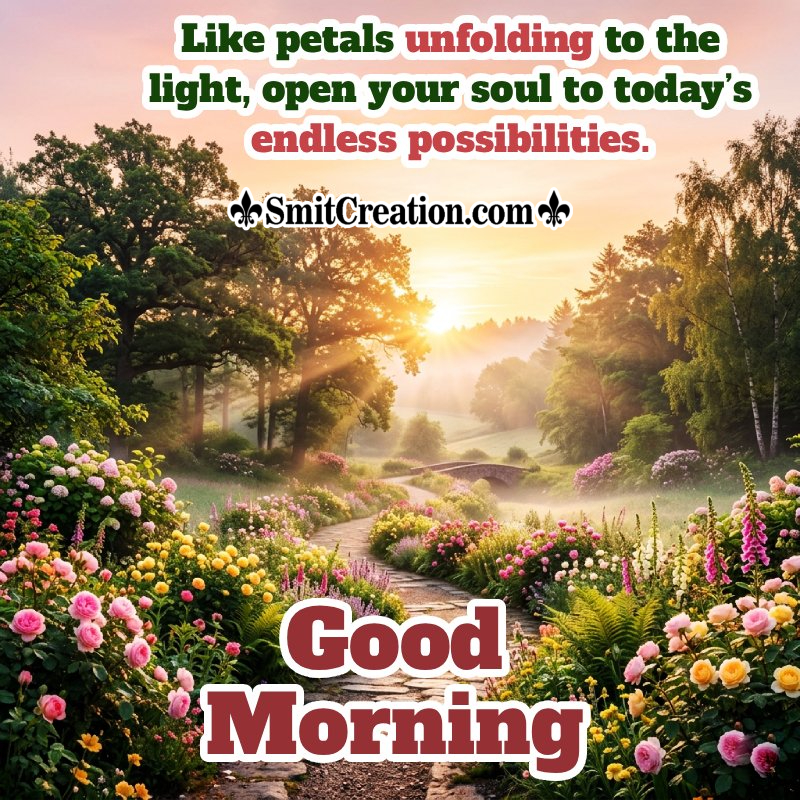 Lovely Good Morning Flower Quote Picture