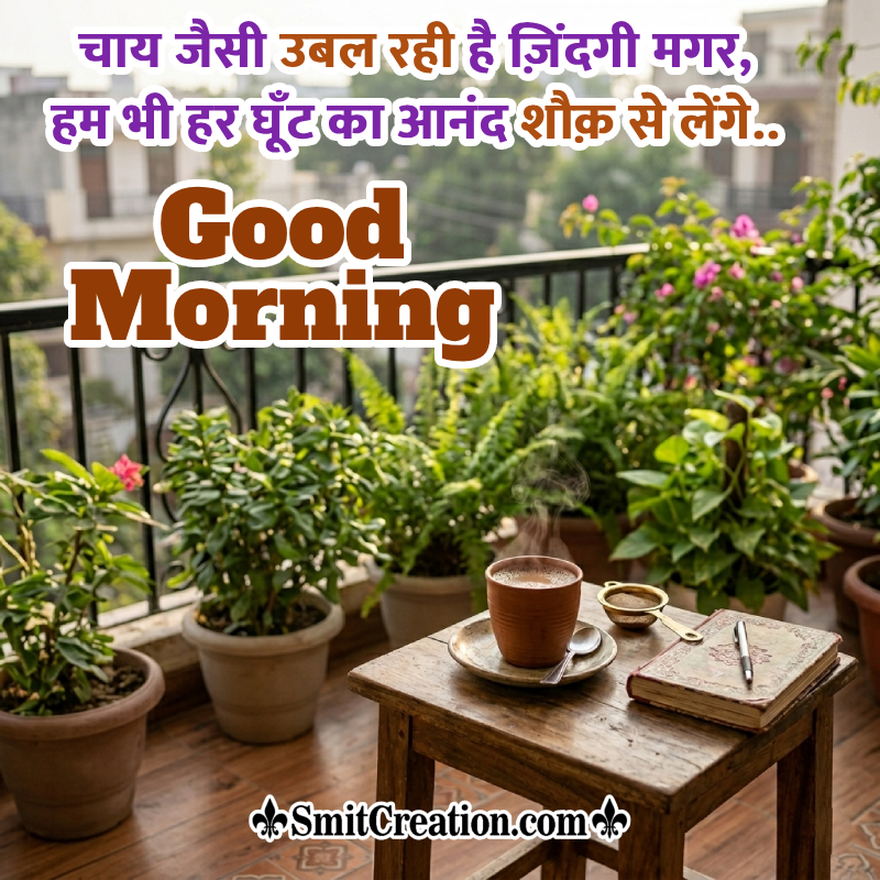 Nice Good Morning Tea Shayari Pic