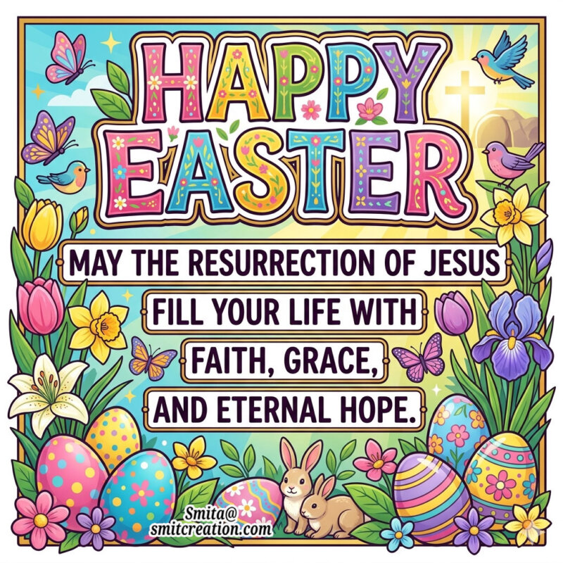 Religious Easter Wishes Image Jesus Resurrection