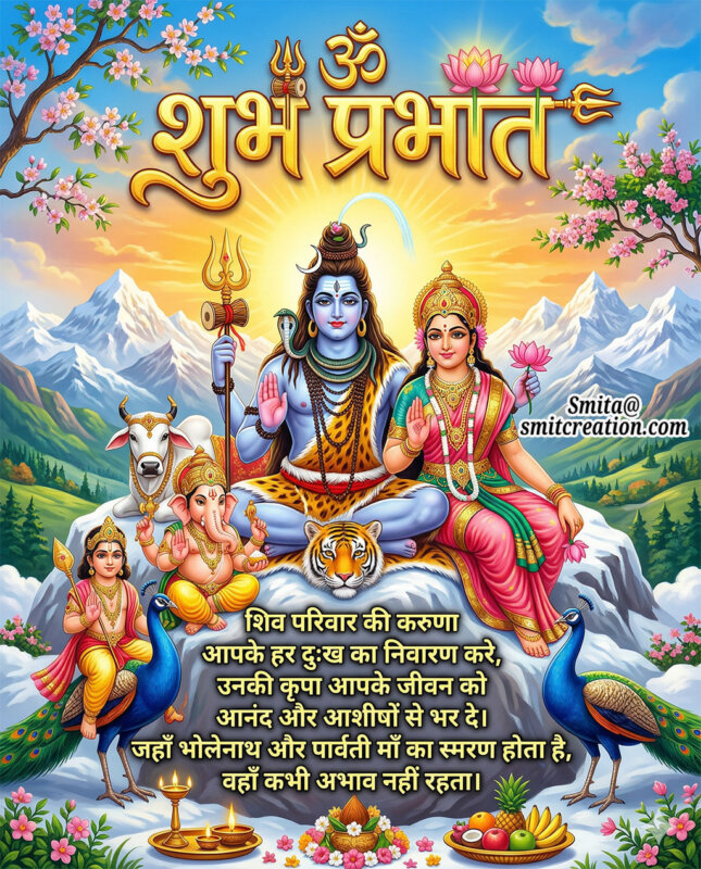 Shubh Prabhat Shiv Parivar Blessing Message