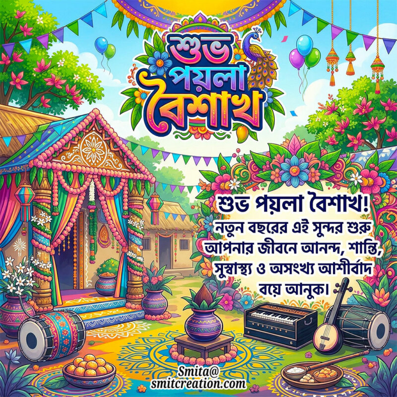 Shubho Poila Boishakh Bengali New Year Blessings Message Image
