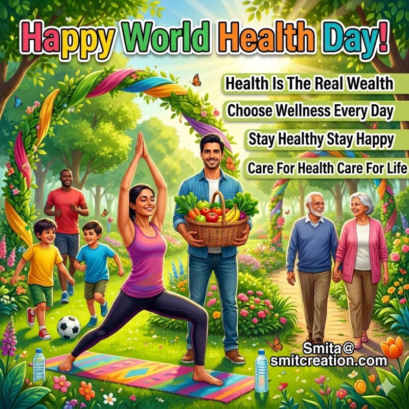 World Health Day Real Wealth Poster Image